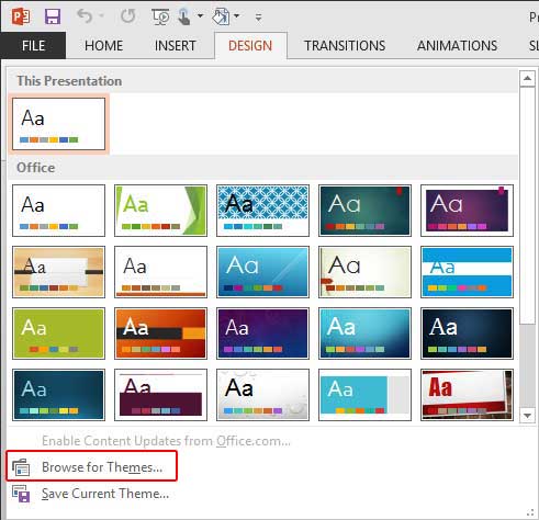 Download themes powerpoint 2010